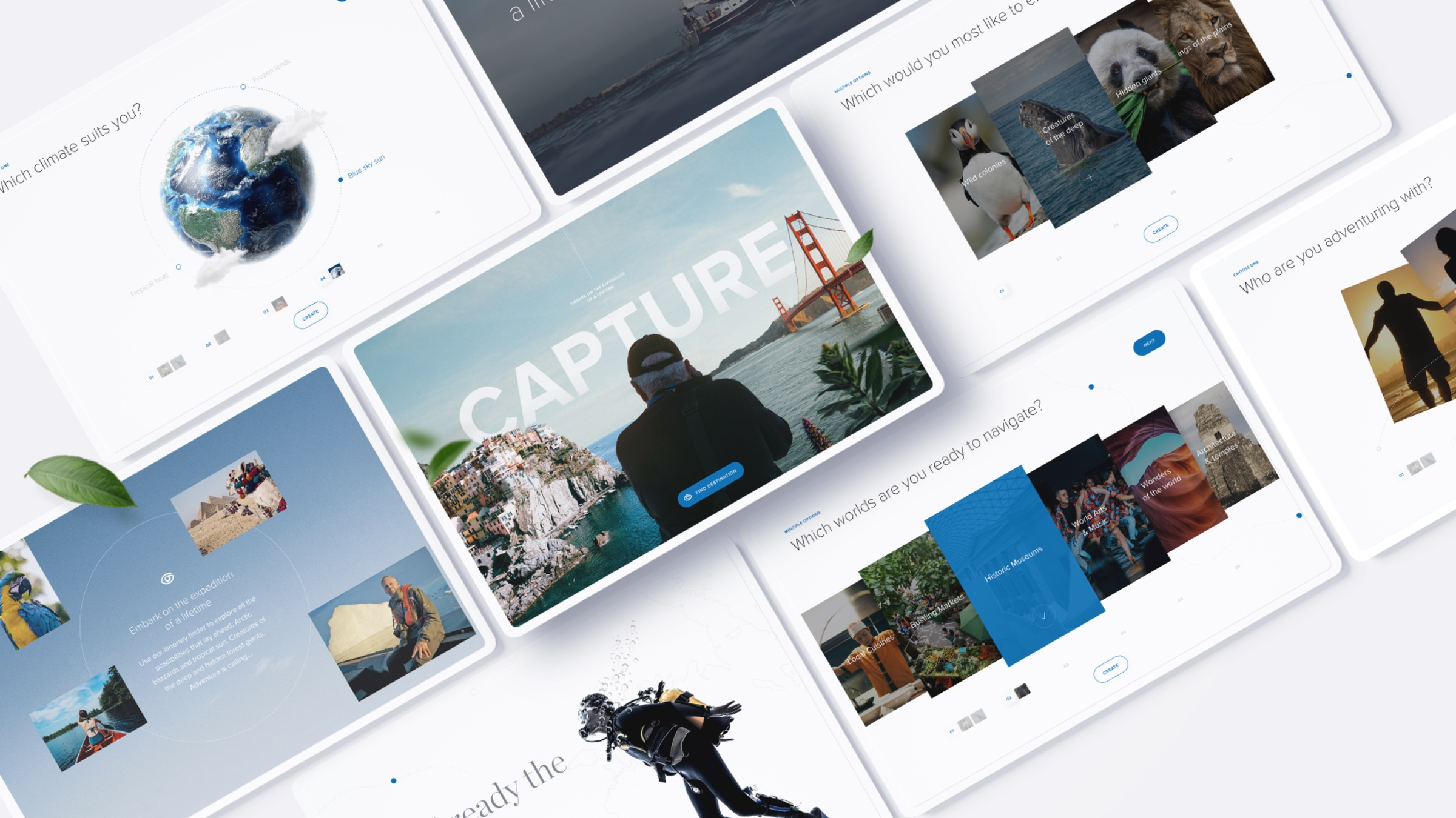 The itinerary finder: climate, wildlife and interest questions building a recommendation
